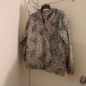 Vintage Bogner Midcentury Modern Snowflake Honeycomb Print Ski Jacket